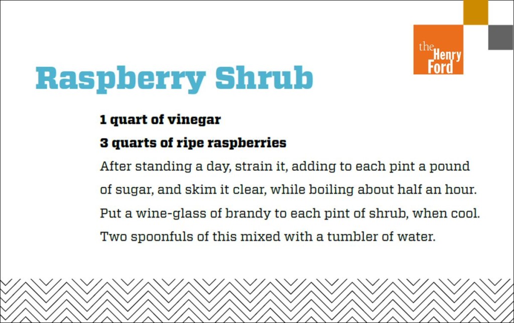 Raspberry Shrub from Eagle Tavern