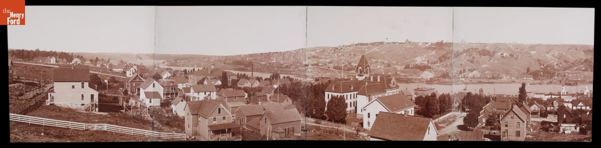 City of Hancock and Quincy Hill, Seen from Houghton, Michigan City of Hancock and Quincy Hill, Seen from Houghton, Michigan