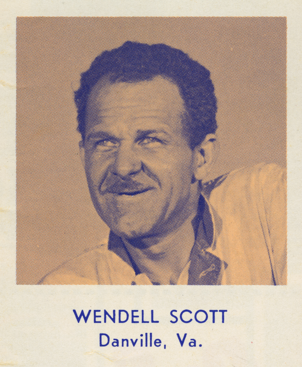Program, Tenth Annual Daytona 500, February 1968 (detail) Portrait of man with text underneath: "Wendell Scott, Danville, Va."