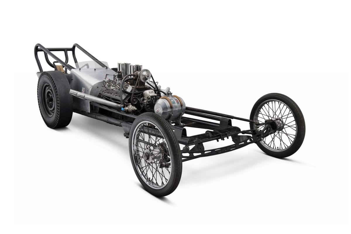 Stripped-down, minimal car chassis