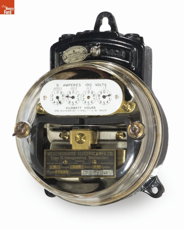 Westinghouse Type C Wattmeter, circa 1907 Piece of equipment with dials