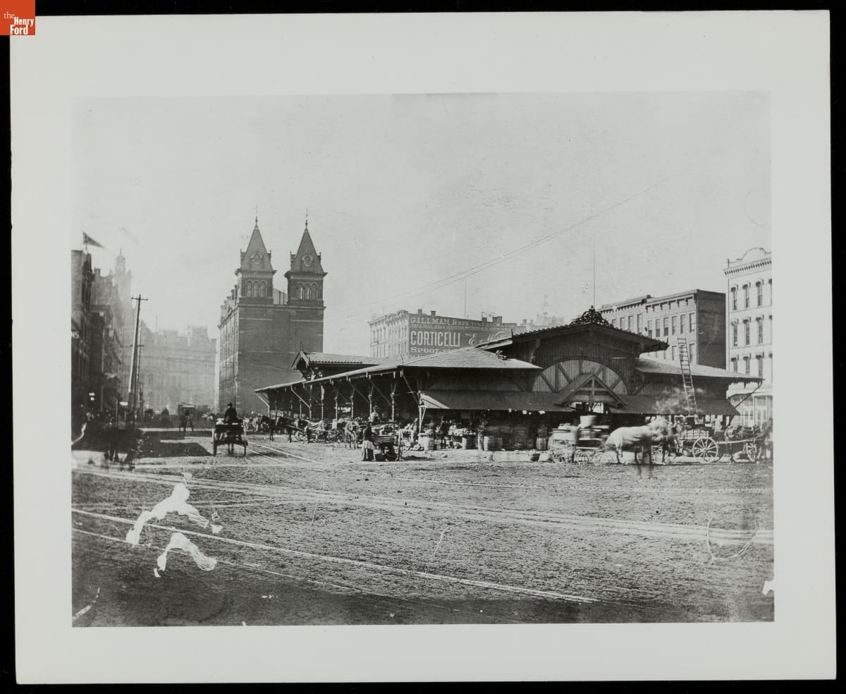 Detroit Central Market, circa 1888
