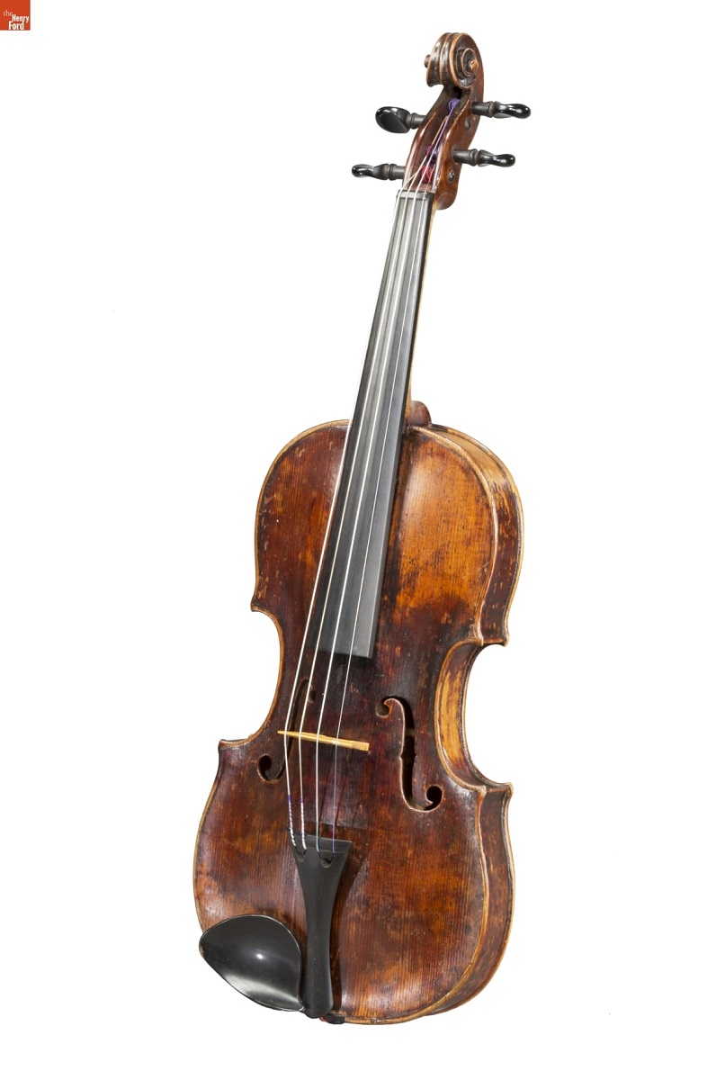 Very typical-looking wooden violin