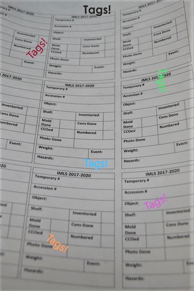 Blank printed forms with text rubrics
