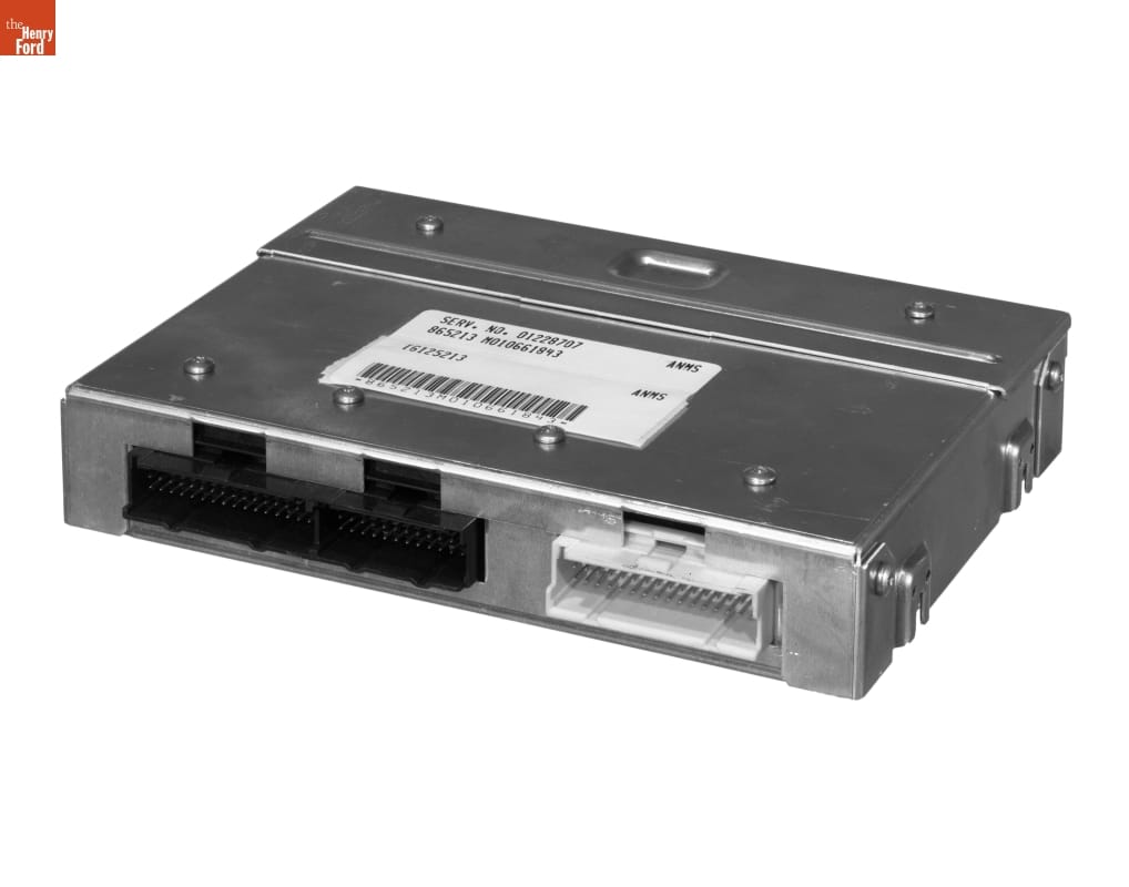 Firing Module, circa 1990 Metal box with label with text on top and connection ports on back