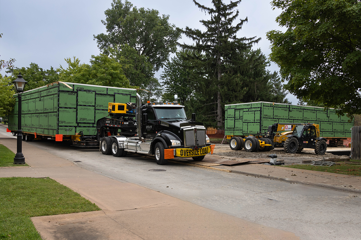 The Jackson Home was bisected and driven in two parts to its final location in Greenfield Village.