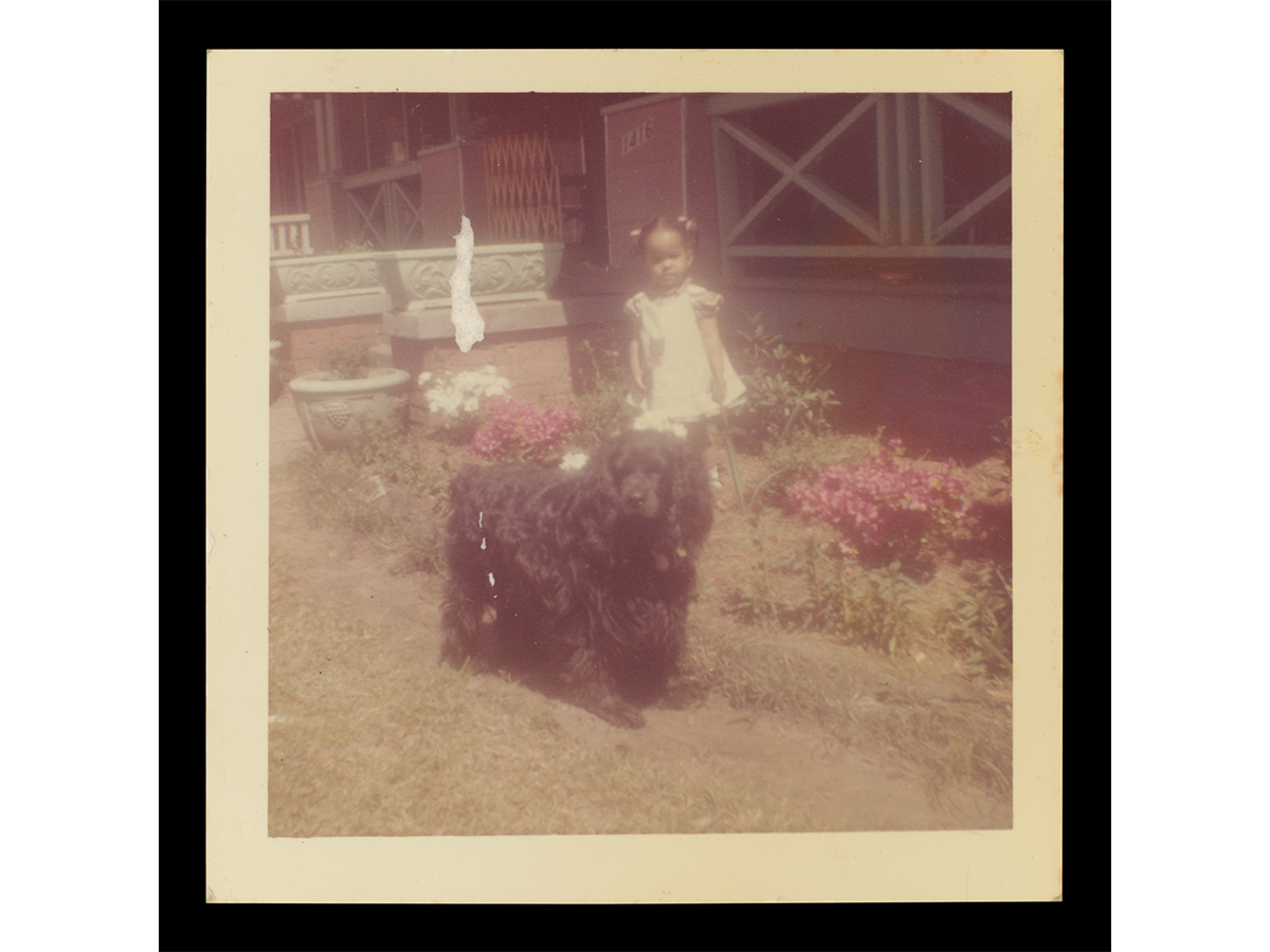 The front of The Jackson Home ca.1963. This image shows the 1950s configuration of the front porch that remained intact through 1965. / THF708601 