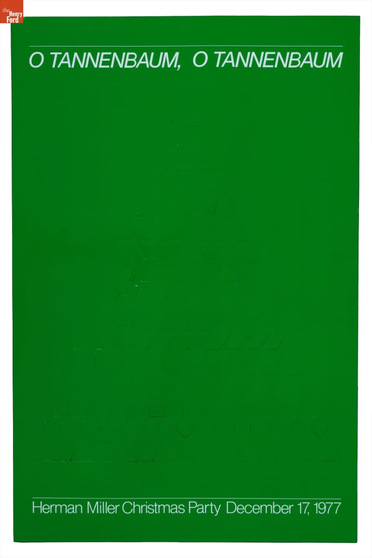 Herman Miller Christmas Party Poster, 'O Tannenbaum,'' December 17, 1977
