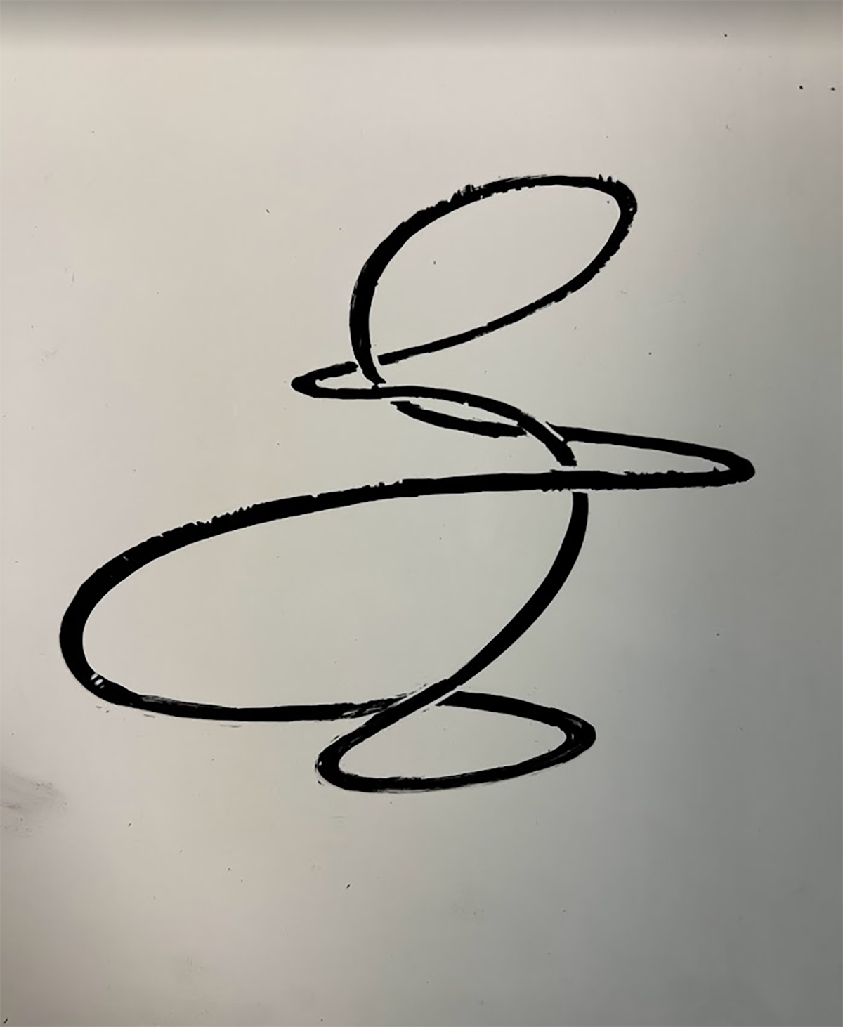 Wave Motion ink sketch by Lillian Schwartz. Photograph courtesy of the author.